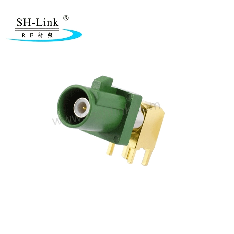 Fakra Car Connector for PCB Long Male Connector 90 Degree Type E