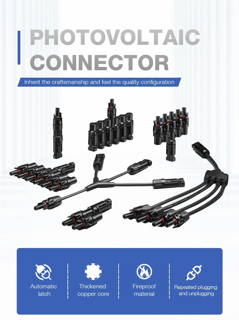 Mc-4 Connector Solar T Type 1000V Material Solar Cable Connectors