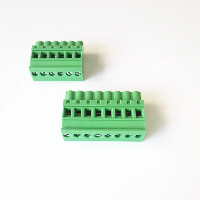 3.5mm Angle 8 Pin/Way Green Pluggable Type Screw Terminal Block Connector