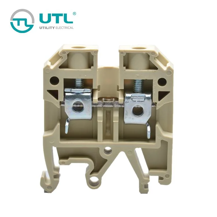 DIN Rail Screw Terminal Block Jut2-6 Connector 6mm2 Wire Capacity