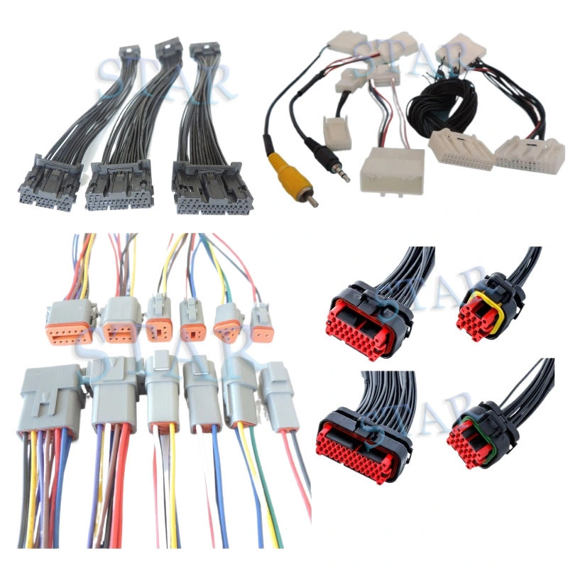 Car Deutsch 12 Pin Connector Electric Light Wire Harness to Molex 5557 Socket Plug Wire Harness with 18 20 22 AWG Connectors
