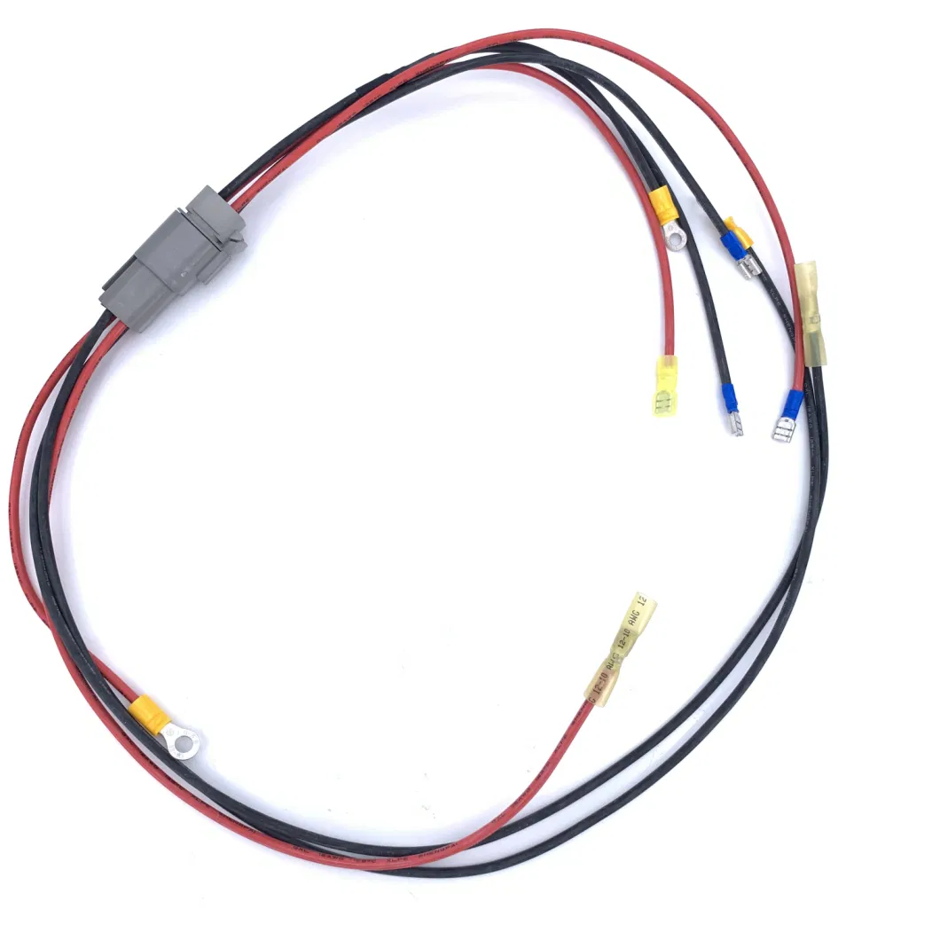 High Current Cable Wiring Harness Assembly Car Connector Cable Wire Harness for Industrial Equipment, with Deutsch Waterproof Connector Dtp04-4p, Dtp06-4s