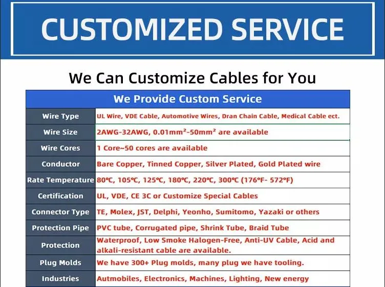 Auto Electrical Connector Automotive Wire Harness Male and Female Connector