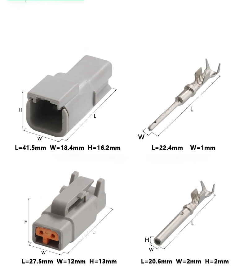 Dtm04-2p / Dtm06-2s Deutsch Automobile Connector Is Applicable to Excavator Plug and Can Be Equipped with Cable Wire Harness