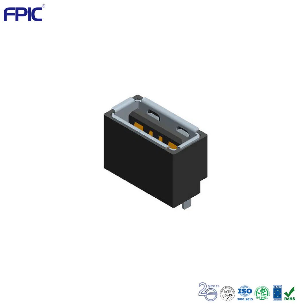 IP67 Female Socket Connector USB 2.0 Waterproof 4pin Through Hole Adapter Socket
