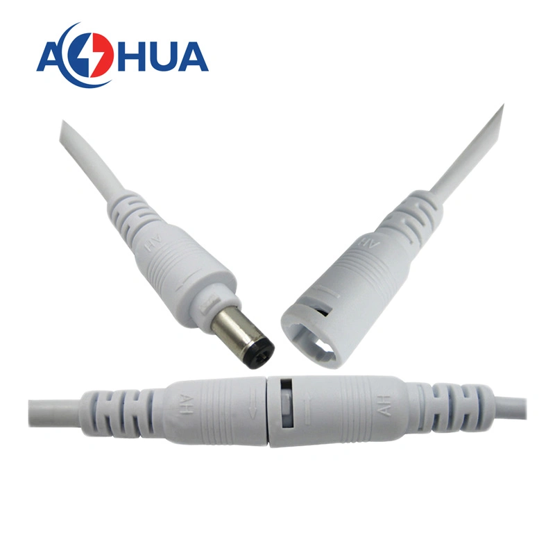 Aohua Manufacturer Solar LED Panel Light 5521 5525 12V 24V Male Female Quick Lock DC Power Cable Connector