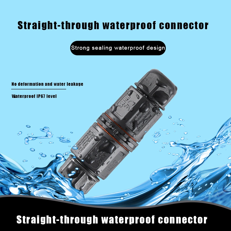 IP67 M12 2 Pin Solar 12 Volt DC Low Voltage LED Outdoor Cable Male Female Waterproof Push Button Connectors Screw