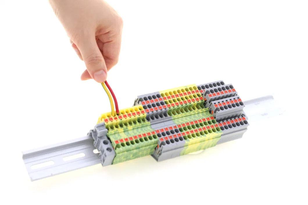 DIN Rail Screw Terminal Block Jut2-6 Connector 6mm2 Wire Capacity