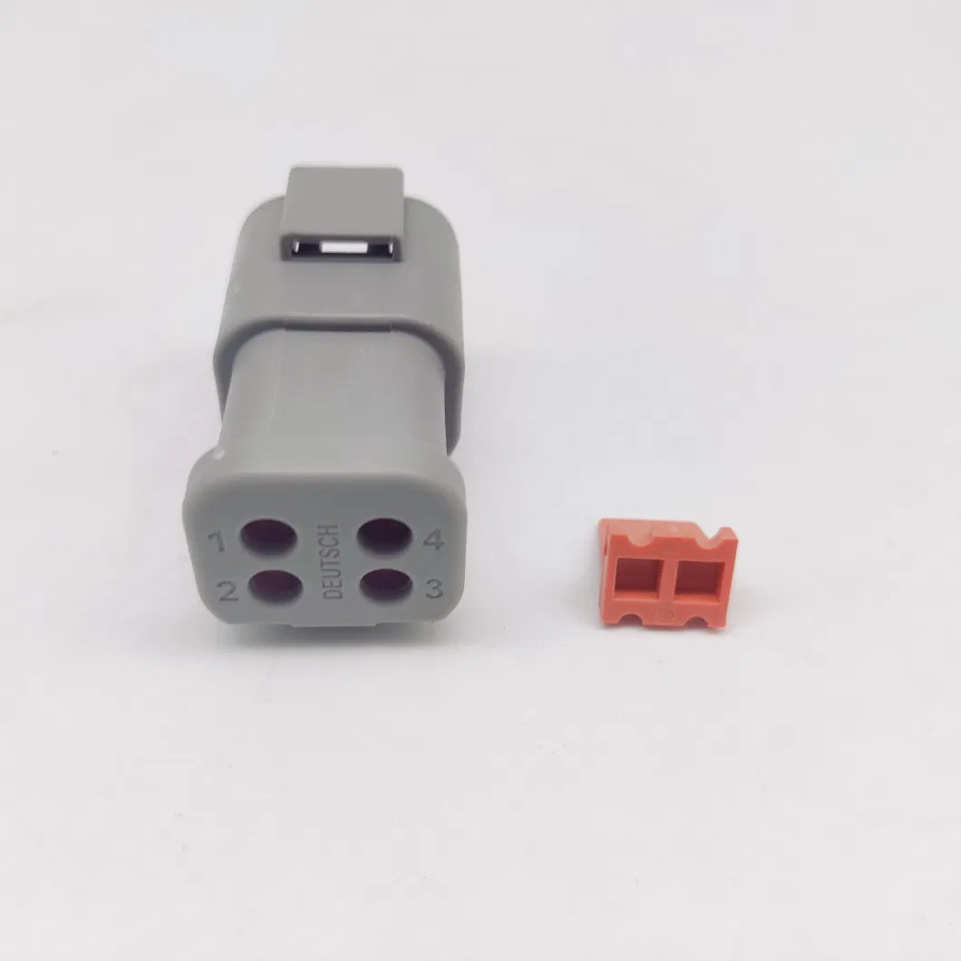 Deutsch Dtp Series 4 Pin Receptacle Male Waterproof Wire Connector with End-Cap Dtp04-4p-E003 Dtp06-4s-E003
