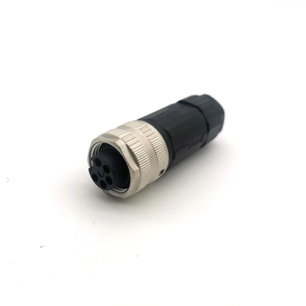 Circular 7/8 Connector Female Field Wireable Automotive Power Connector 4 Pole Round Plug