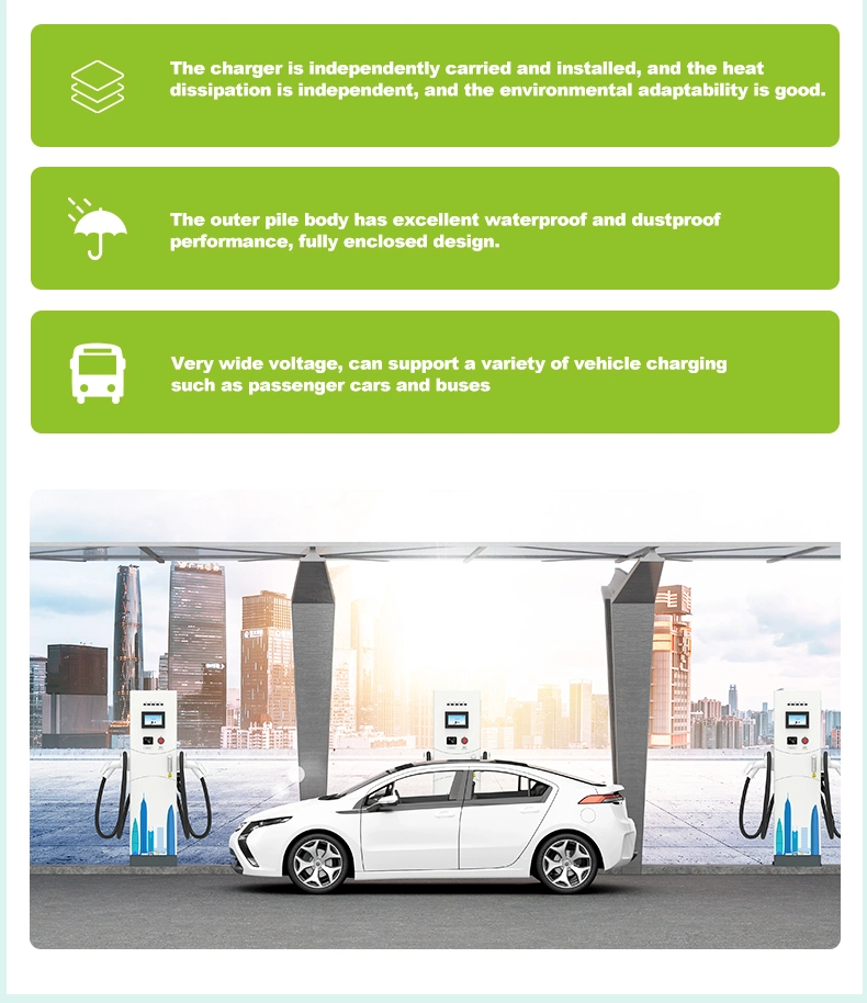 240kw Split Type DC EV Charging Station One Power Cabinet Plus Multiple Charging Terminals