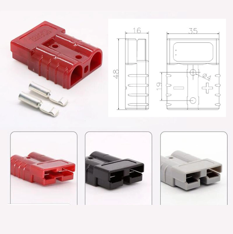 50A Gray Connector 10AWG Terminal Andersonplug for Caravan Yachts