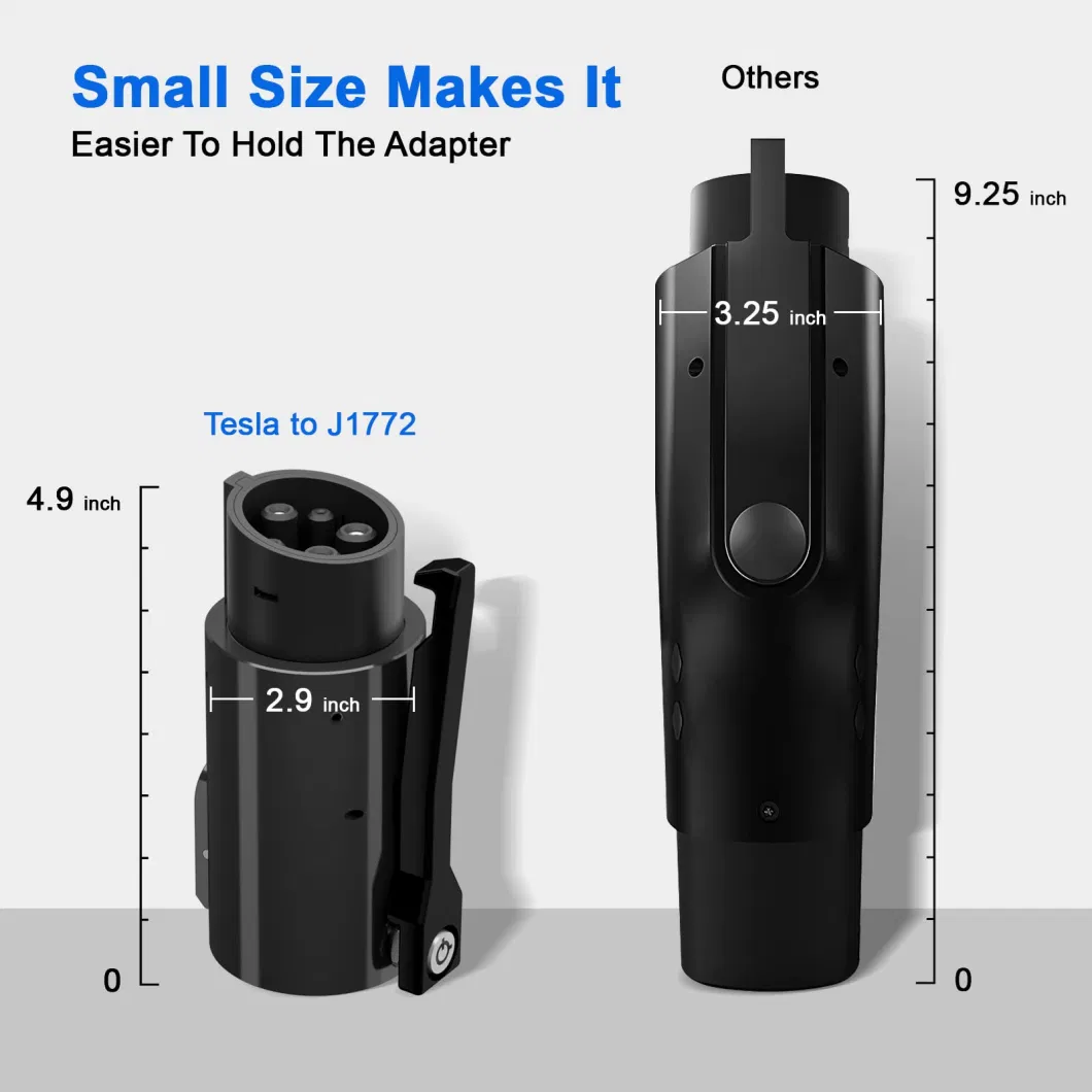 Portable AC Electric Vehicle Type1 Type 2 Gbt 80A Adapter Tesla to J1772 Type1 High Speed Charging with Lock 80A 20kw Car Charging Connector 110V 250V