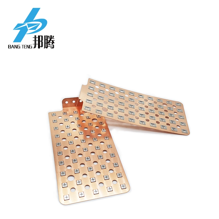 Wholesale Customized Electric Car 10 Pieces 18650 5X10 Copper Nickel Spot Welding Busbar Battery Connector Wholesale Copper Busbar Wire Connector