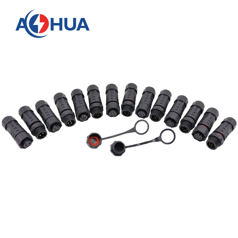 Auto Electrical 2 3 4 5 6 7 8 Pin Signal Plug Socket Male Female Plastic Solder Multiply Pin LED Light Connector