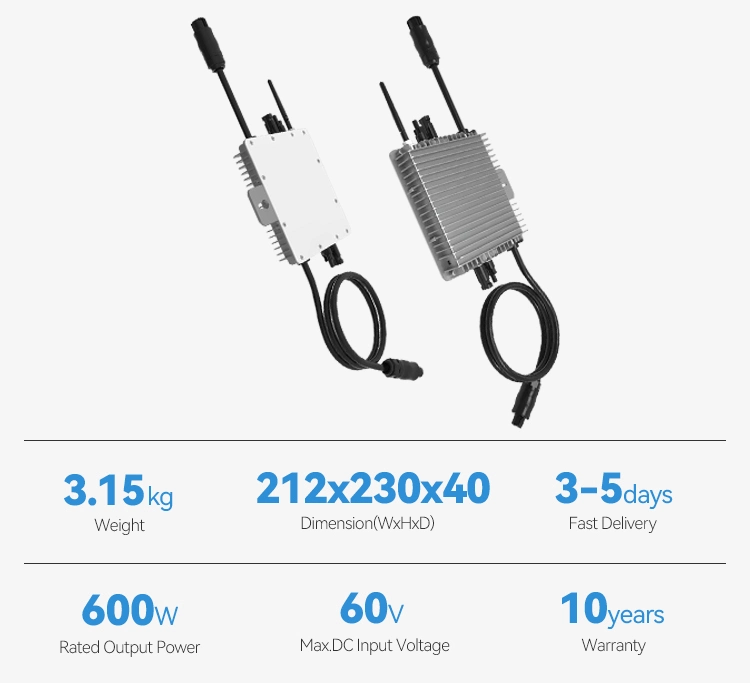 Deye Microinverter Sun 600 600W Sun-M60g3-EU-Q0 Smart Meter Sun600g3 Deutsch Solar Micro Inverter