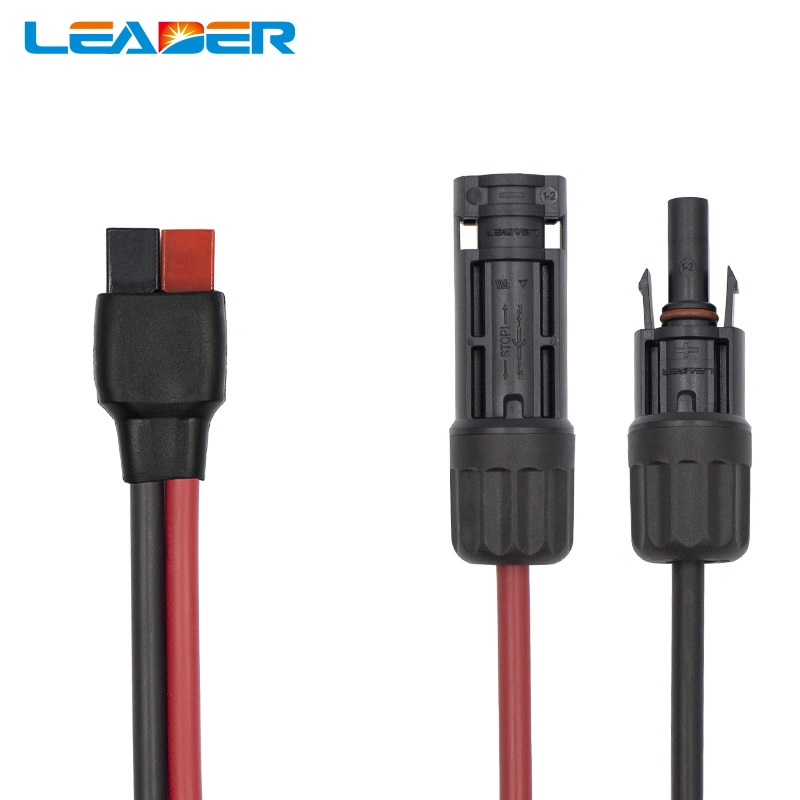 Anderson-Style Connector to Solar Panel Mc-4 High Current Battery Charging Wire Harness with Copper Sliver-Plated Plug
