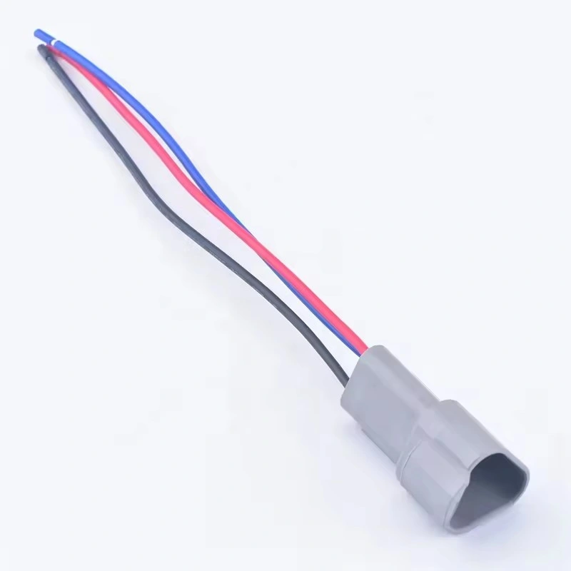 Custom Automotive Electrical Wire Harness Assembly Deutsch 3p Connector 3 Wire 16AWG Male Dt04-3p At04-3p Female Dt06-3s At06-3s