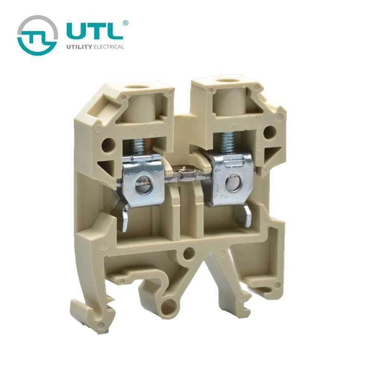 DIN Rail Screw Terminal Block Jut2-6 Connector 6mm2 Wire Capacity