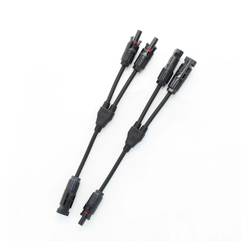 Parallel Branch Mc4 Connector 2 In1 Mc4 Connector Y Type Connector Male to Female Mc4 DIY Solar Kits System
