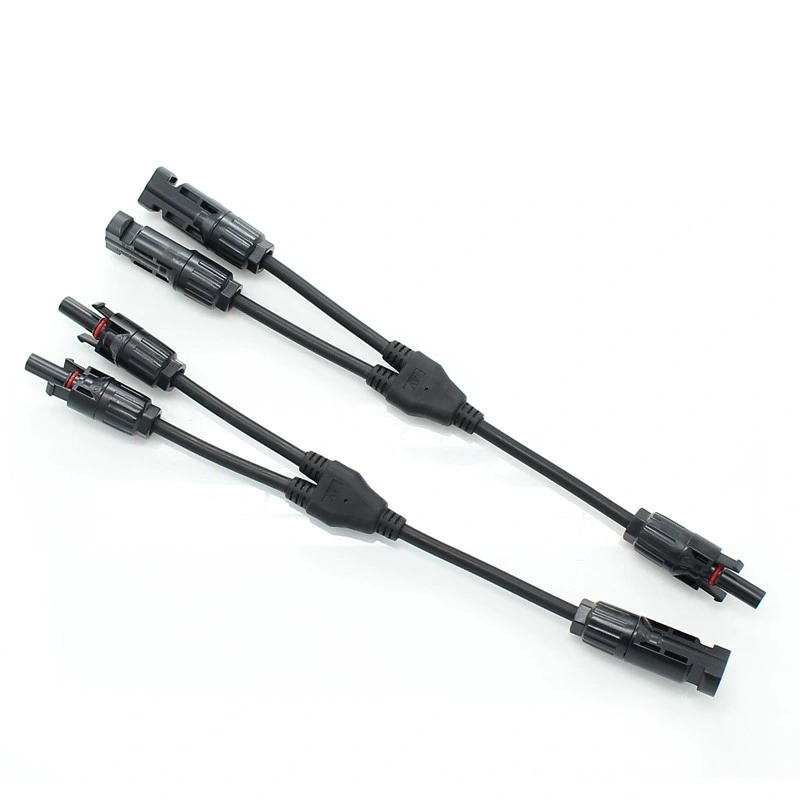 Parallel Branch Mc4 Connector 2 In1 Mc4 Connector Y Type Connector Male to Female Mc4 DIY Solar Kits System