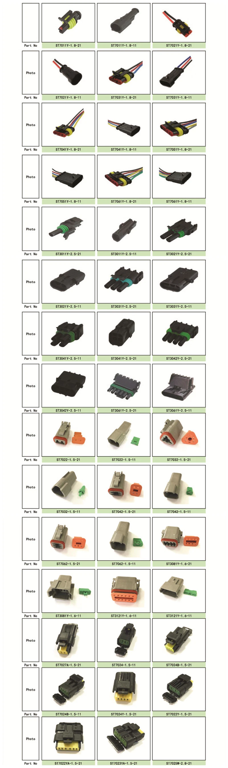 8 Pin Male Waterproof Electrical Automotive Connectors