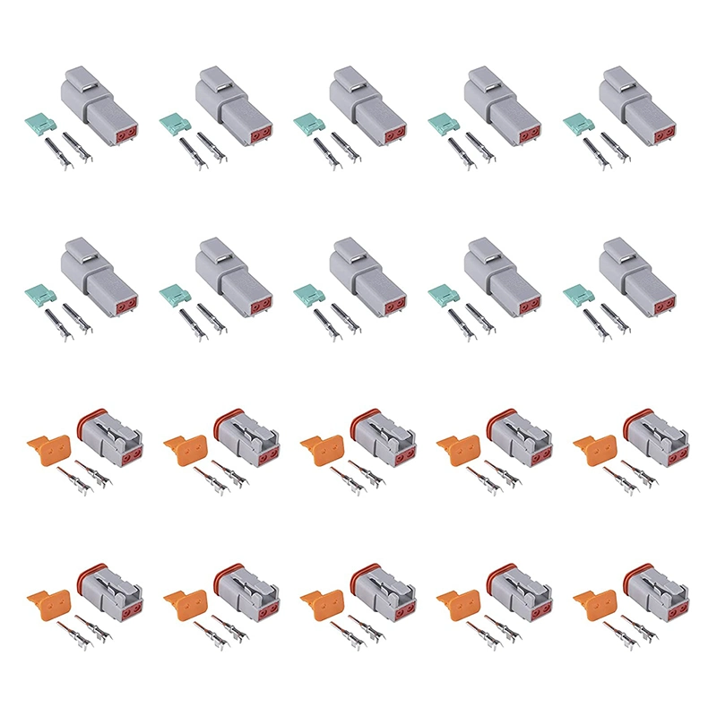 Custom Logo Dt Series 2 3 4 6 8 12 Pin Wire Connector Plug Male Female Automotive Deutsch Connector