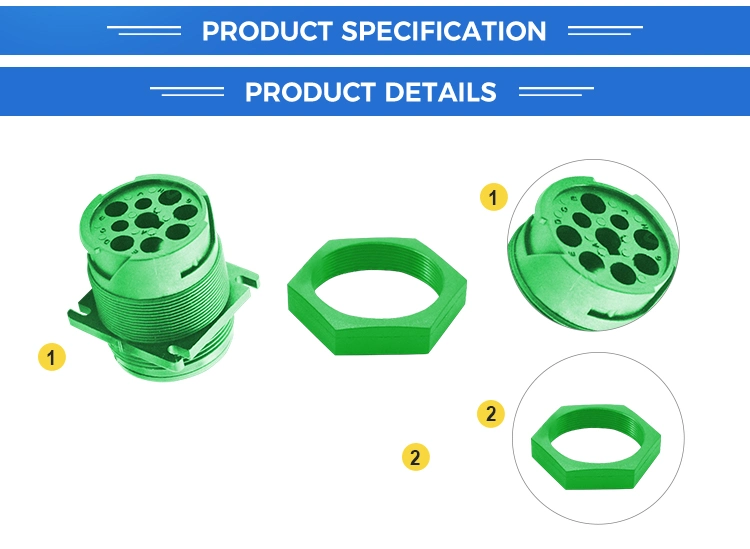 Deutsh Type 2 J1939 9pin Male to Female Connector