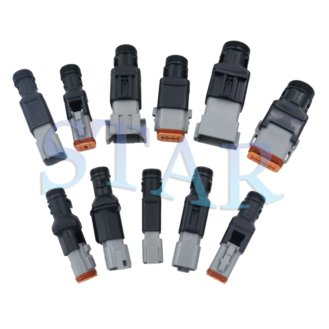 High Quality Deutsch Dt04 Dt06 Auto Connector 2/3/4/6/8/12pin Male&Female Waterproof Wire Harness Electric Connector
