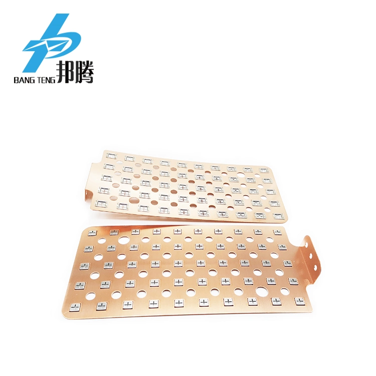 Wholesale Customized Electric Car 10 Pieces 18650 5X10 Copper Nickel Spot Welding Busbar Battery Connector Wholesale Copper Busbar Wire Connector