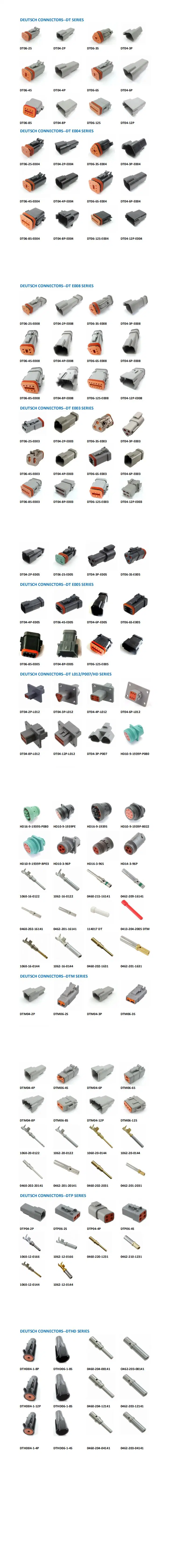 1 Way Deutsch Dthd Series Power Plugs Male Female Single Terminal Connectors for Heavy Duty Applications Dthd04-1-8p