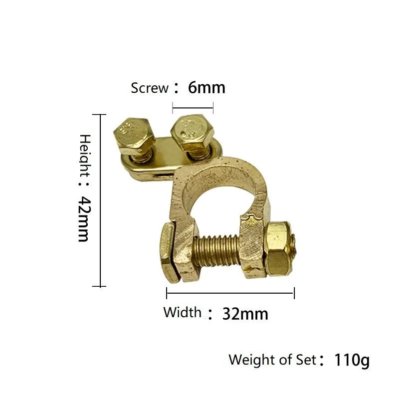 Car/Auto/Van/ Rvs/Marine Battery Electrical Cable Brass Terminals Universal 100/110grams