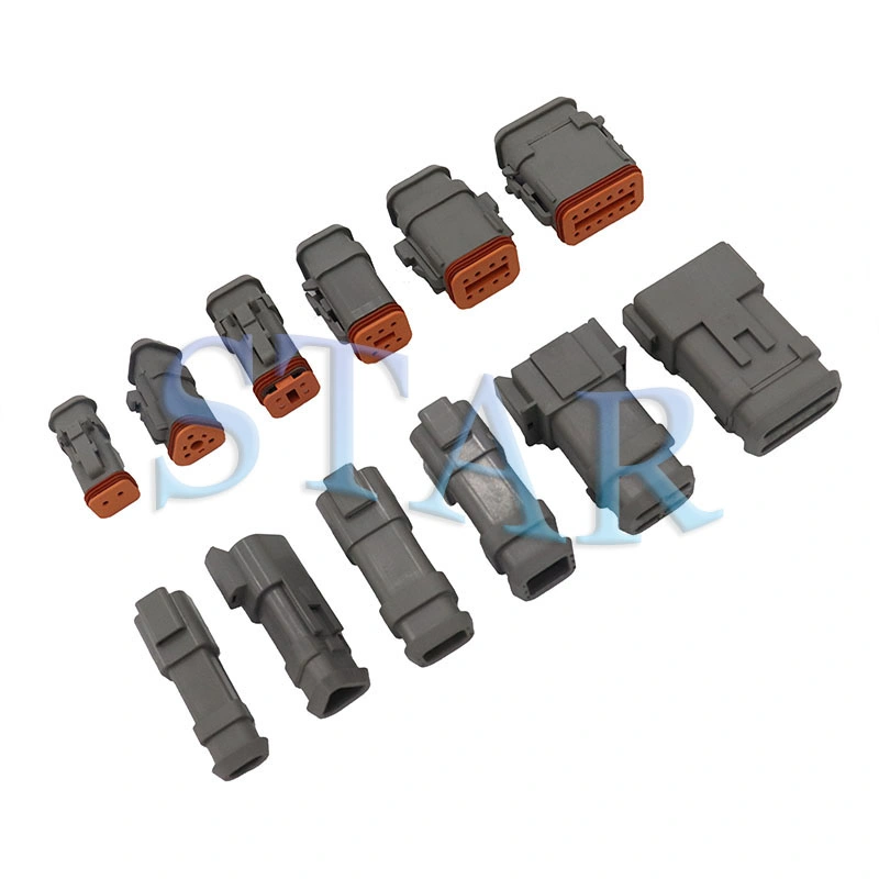 Dt Series 2 3 4 6 8 12 Pin/Way/Pole Male Female Automotive Deutsch Connectors