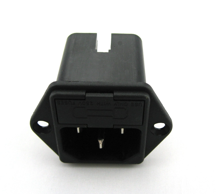 C14 AC IEC Electrical Power Plug Outlet Inlet Female Socket for Medical Auto Parts Connector with Fuse Holder and Switch