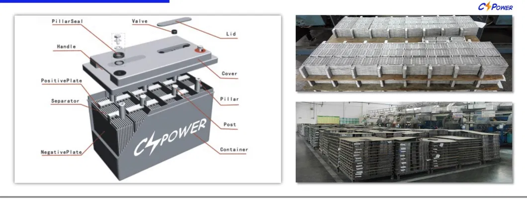 Cspower Battery Gel Deep Cycle 12V200ah Storage VRLA Battery for Power Storage