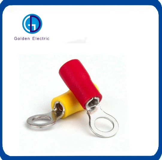 Factory Supply Insulated Terminal Ring Auto Electrical Wire Crimp Copper Connectors Red Blue Yellow Black Ring Insula Terminals