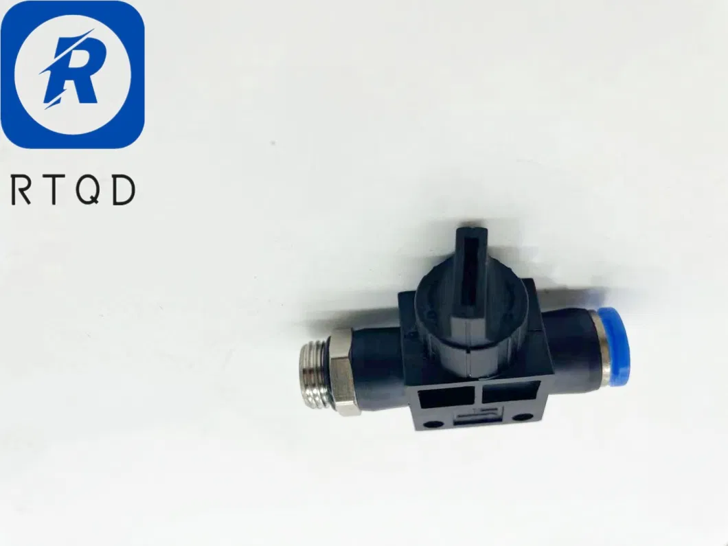 Hvsf Straight B Hand Valves Pneumatic Fitting High Quality and Low Price Plastic &amp; Brass One Touch Fitting Air Flow Control Pipe Fittings Connector