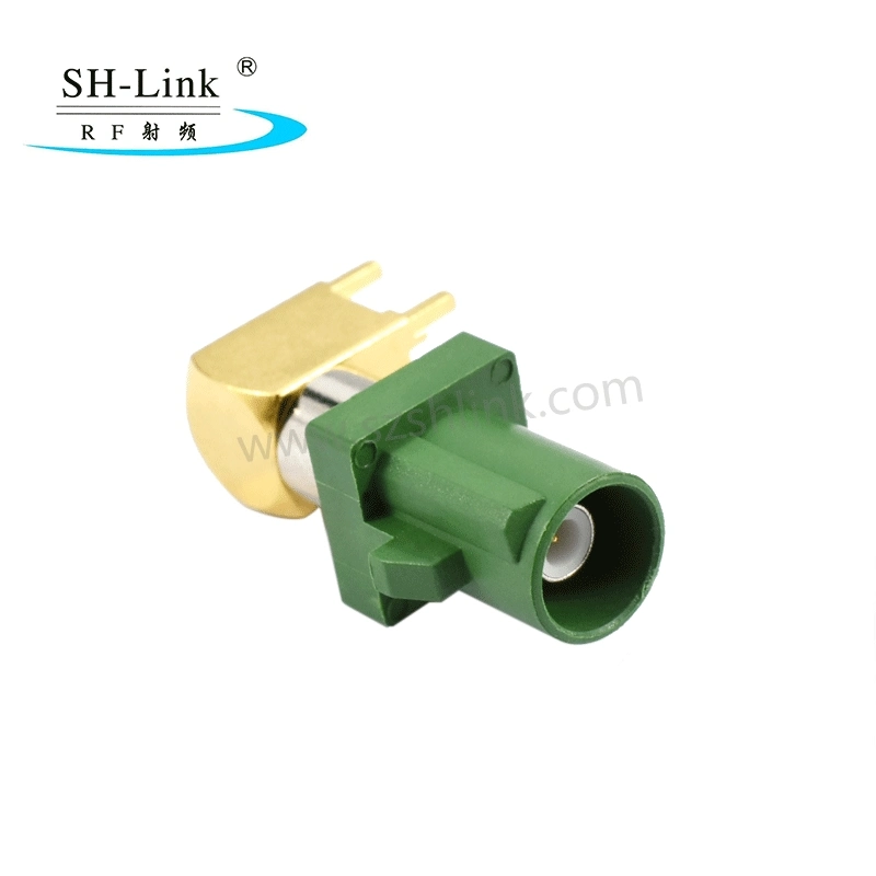 Fakra Car Connector for PCB Long Male Connector 90 Degree Type E