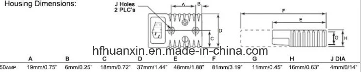 600V 50A Car Caravan Trailer Battery Connectors Plugs with 2 Dust Caps Battery Connector Terminal Binding Post for Forklift