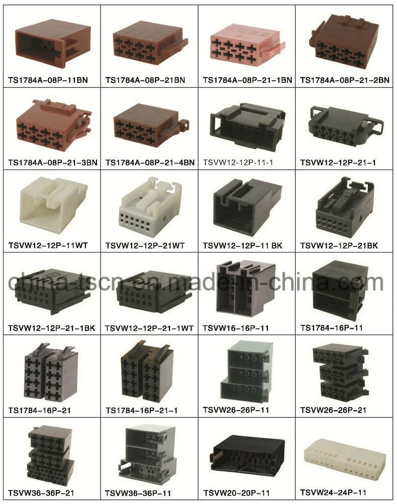 Volkswagen Plastic Automotive Electrical Female Wire Harness Cable Terminal Connector Ts1784A-08p-21-3bn