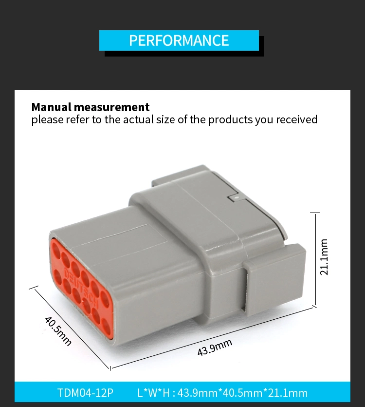 Dtm04-12p 12 Pin Deutsch Connector Wire Auto Electrical Harness Connectors