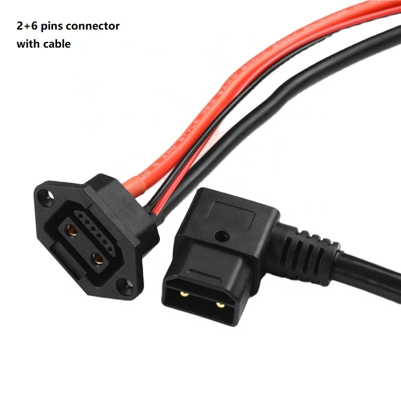 3.0mm Electric Motorcycle Battery Connector Terminal Plug, 2+6 Pin Male and Female Auto Connector