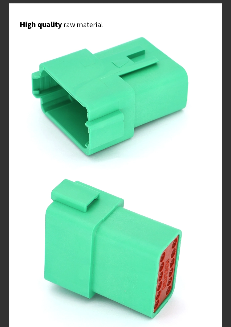 Green Color Dt04-12PC Deutsch Automotive Electrical Cable Power Waterproof Auto Wire Connector 12p