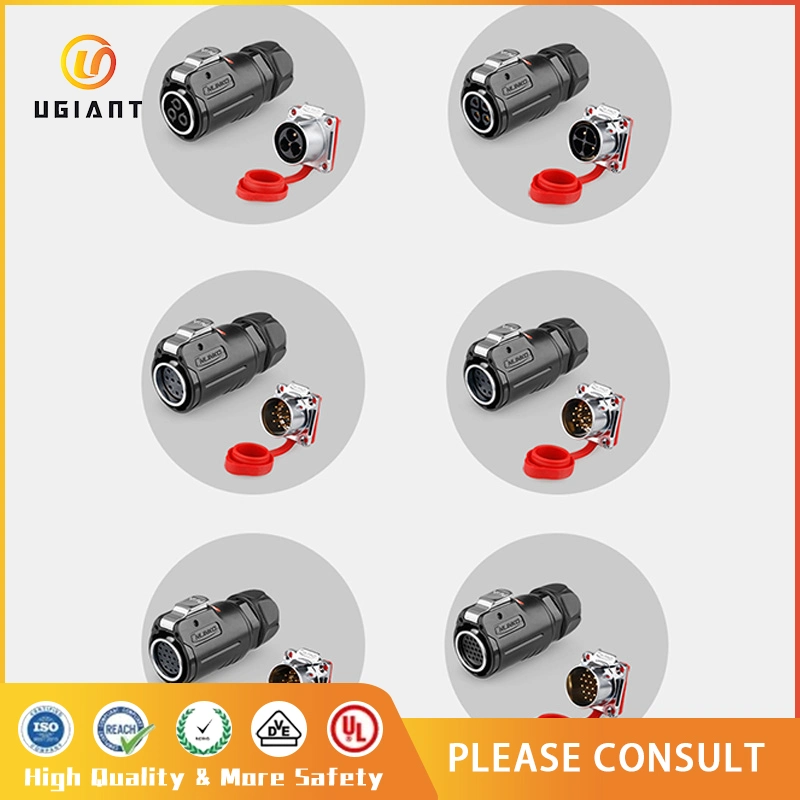 IP68 Two Pin DC Wire Cable Lp24 Connector 4 Pin Low Voltage 16 Pin Male Female Waterproof Solar