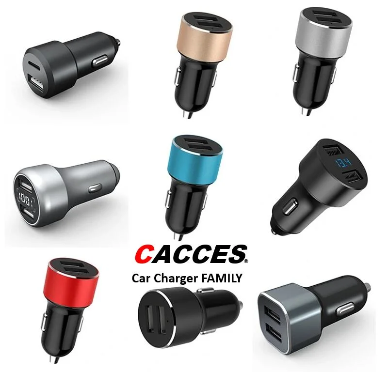 Pd 60W/30W QC3.0 Rapid Charging 12-24V 4.8A Dual Mini Super USB Car Charger All Metal Mini Flush Cigarette Lighter USB Adapter Car Phone Fast Charging Socket