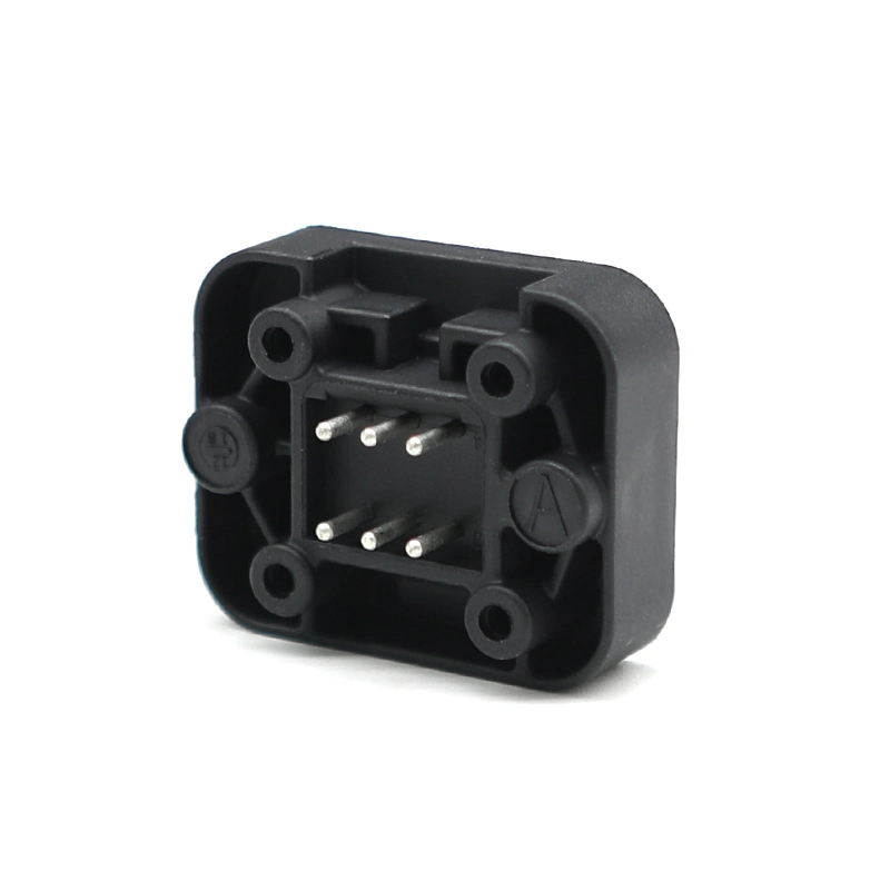 Dt15-6pb Black 6pin Automotive Waterproof Connector Dt Straight Pin PCB Mounting Head Wireline to Board Plug Socket
