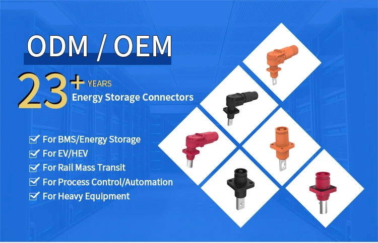 IP67 Waterproof Battery System High Protection Hv Solar Energy Storage Plug Receptacle Connector