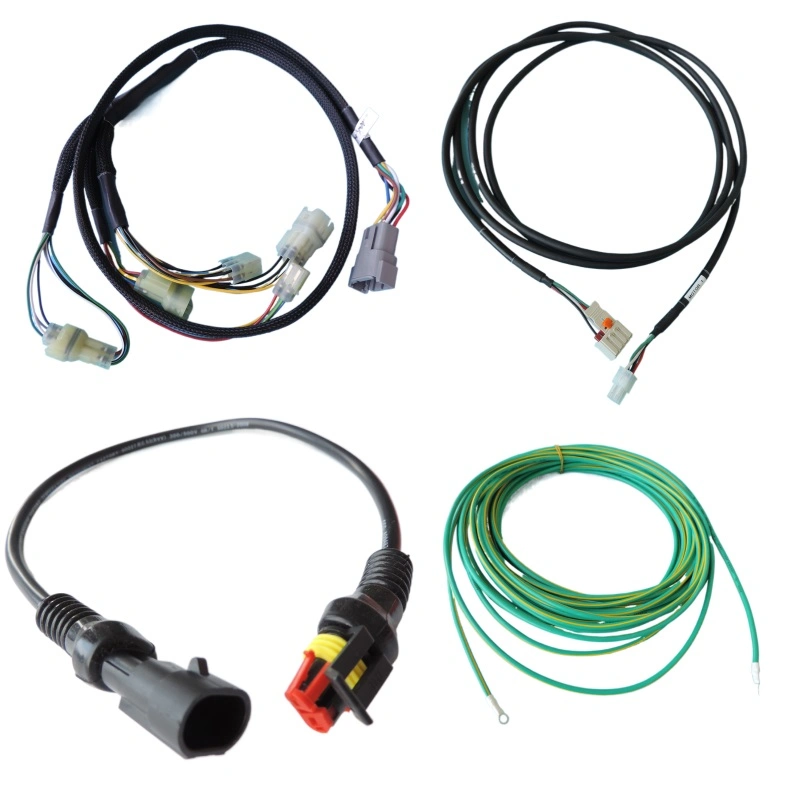 Custom 7 Pin RV Trailer Plug Socket Wiring Harness with 12 Pin Molex Mx150 Connector and Deutsch 2 Pin Dt Black Connector