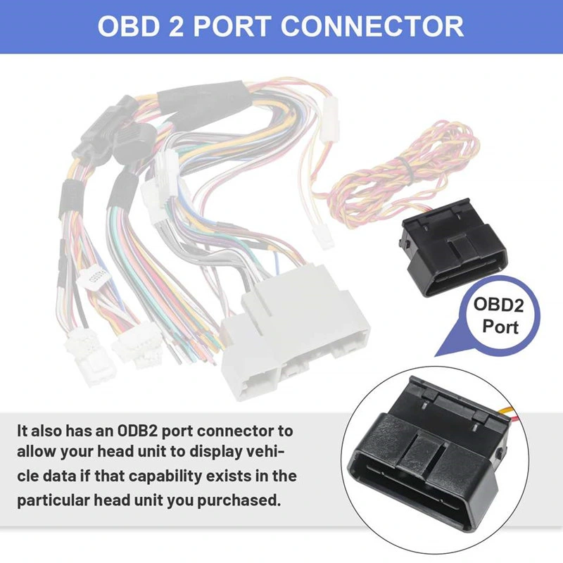 T-Harness Wiring Adapter OBD2 Plug Connector to Retain OEM Factory AMP Amplifier Replacement for Jeep Wrangler Chrysler