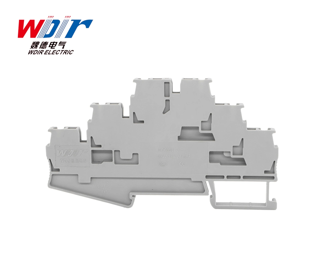 Connector Auto Part Spring Terminal Block Customized 2.5mm Wire Three Layer Terminal